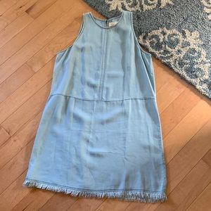 Thread & Supply Large Chambray Sleeveless Dress Lyocell Blue Short